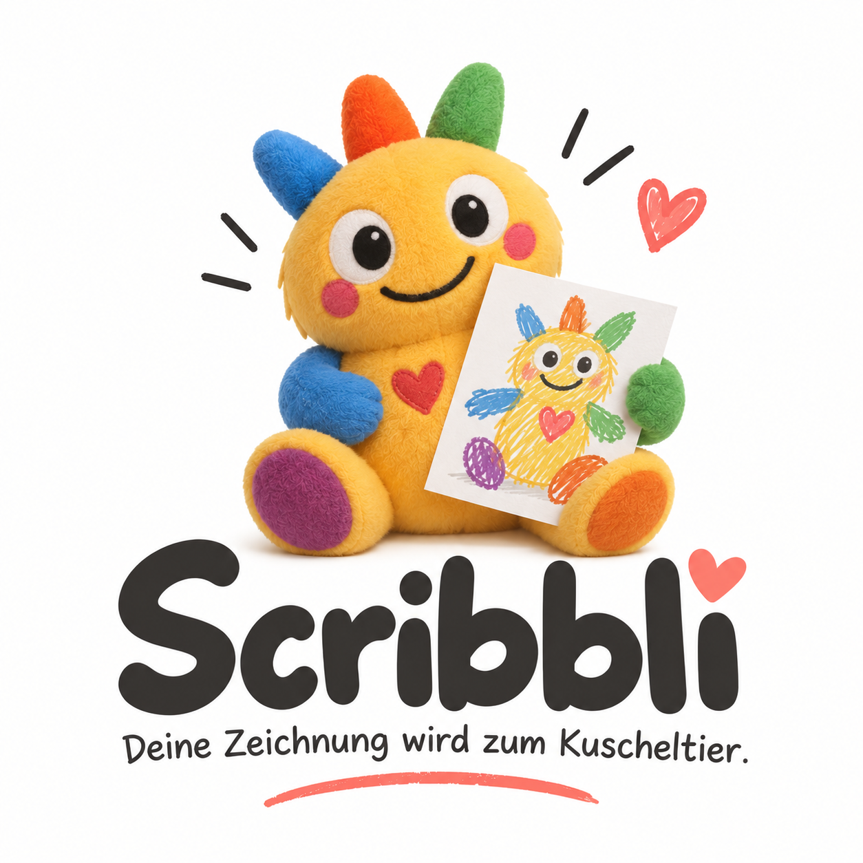 Scribbli – Deine Zeichnung wird zum Kuscheltier